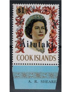 AITUTAKI 1972 Overprints 1$ MNH**