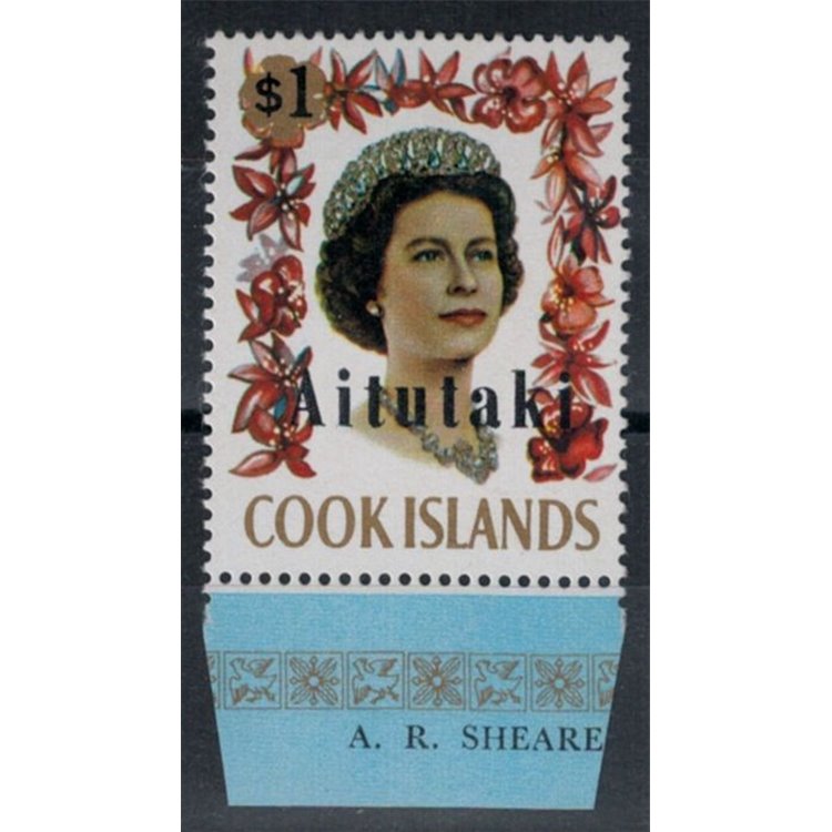 AITUTAKI 1972 Overprints 1$ MNH**