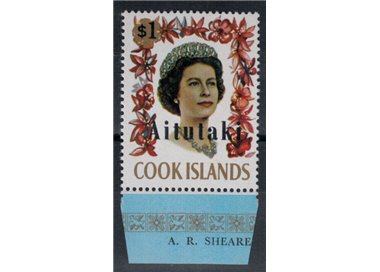 AITUTAKI 1972 Overprints 1$ MNH**