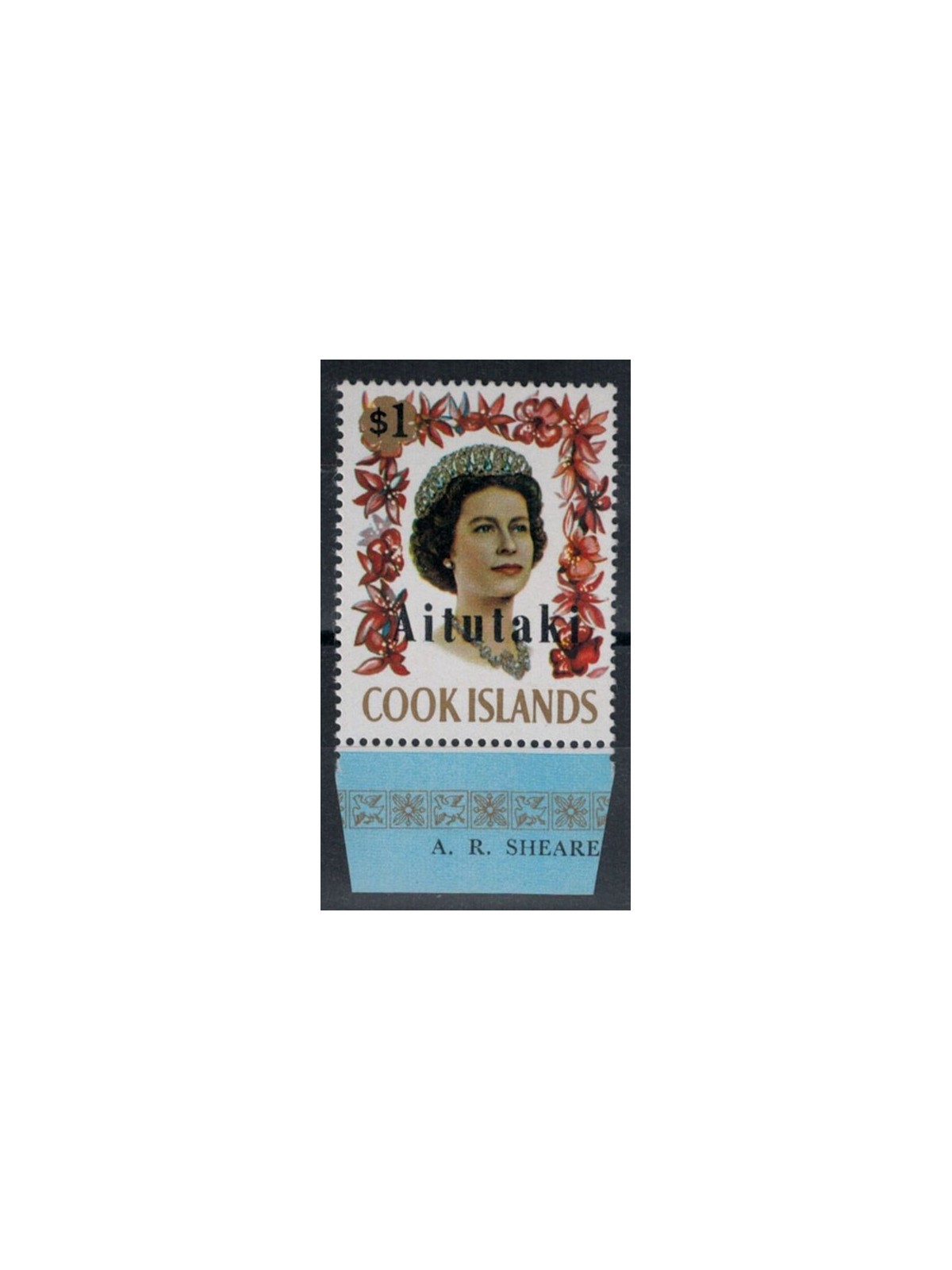 AITUTAKI 1972 Overprints 1$ MNH**