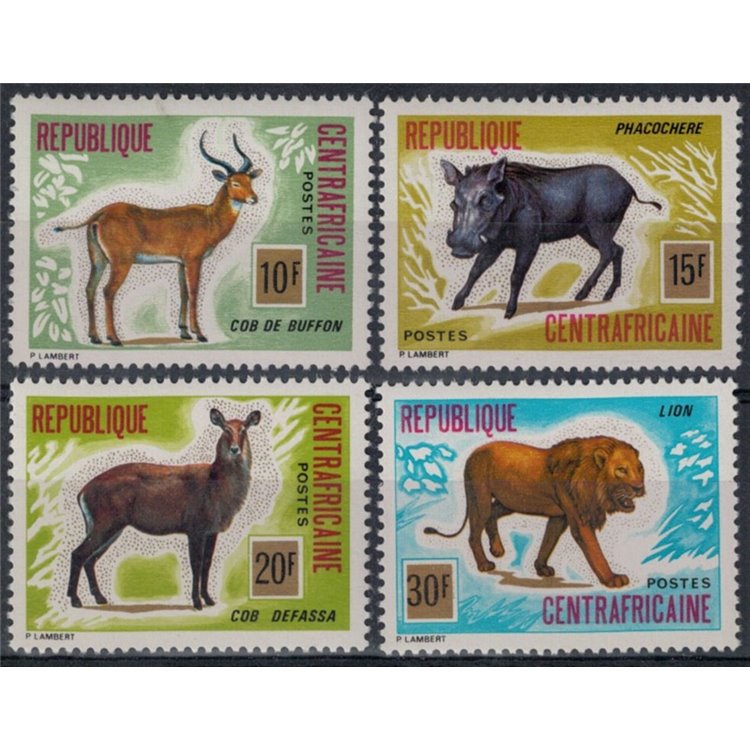 AFRICA CENTRALE 1975 Fauna 4v MNH**