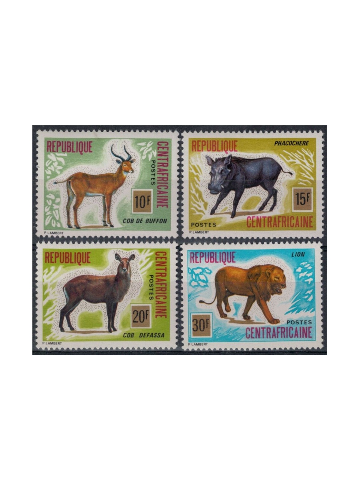 AFRICA CENTRALE 1975 Fauna 4v MNH**