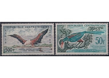 CENTRAL AFRICA 1962-63 Airmail, birds 2v MNH**