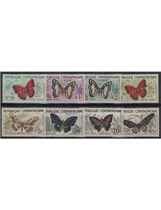 CENTRAL AFRICA 1960-61 Fauna, butterflies 8v MNH**