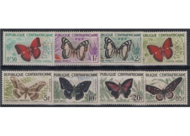 CENTRAL AFRICA 1960-61 Fauna, butterflies 8v MNH**