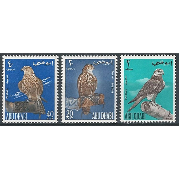 ABU DHABI 1965 Fauna, falchi 3v MNH**