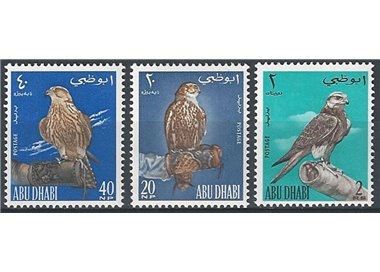 ABU DHABI 1965 Wildlife, falcons 3v MNH**