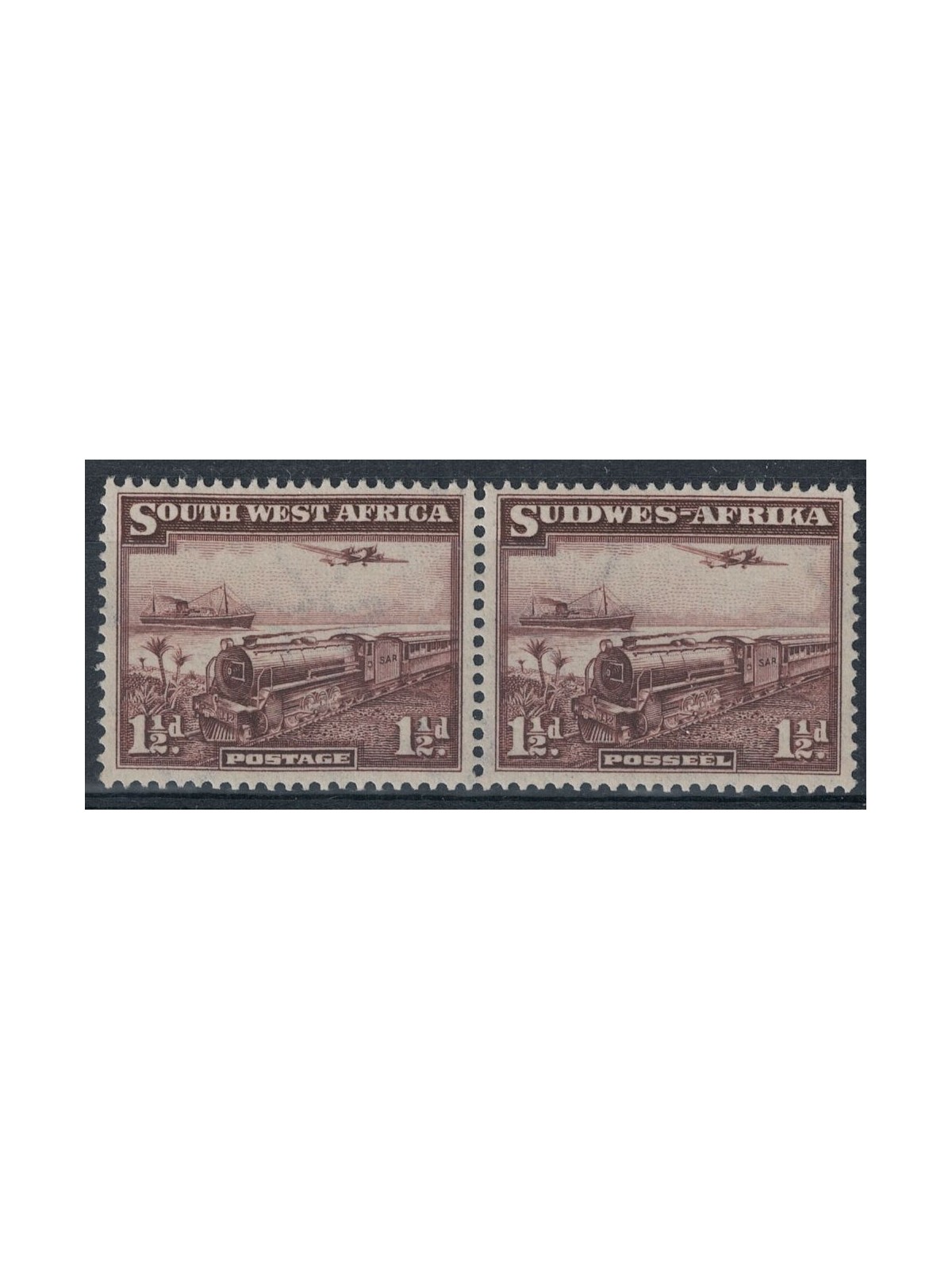AFRICA DEL SUD OVEST 1936 Serie ordinaria, treni 2v MNH**