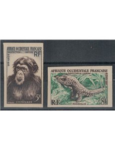 FRENCH WEST AFRICA 1955 Nature Protection 2v MH*