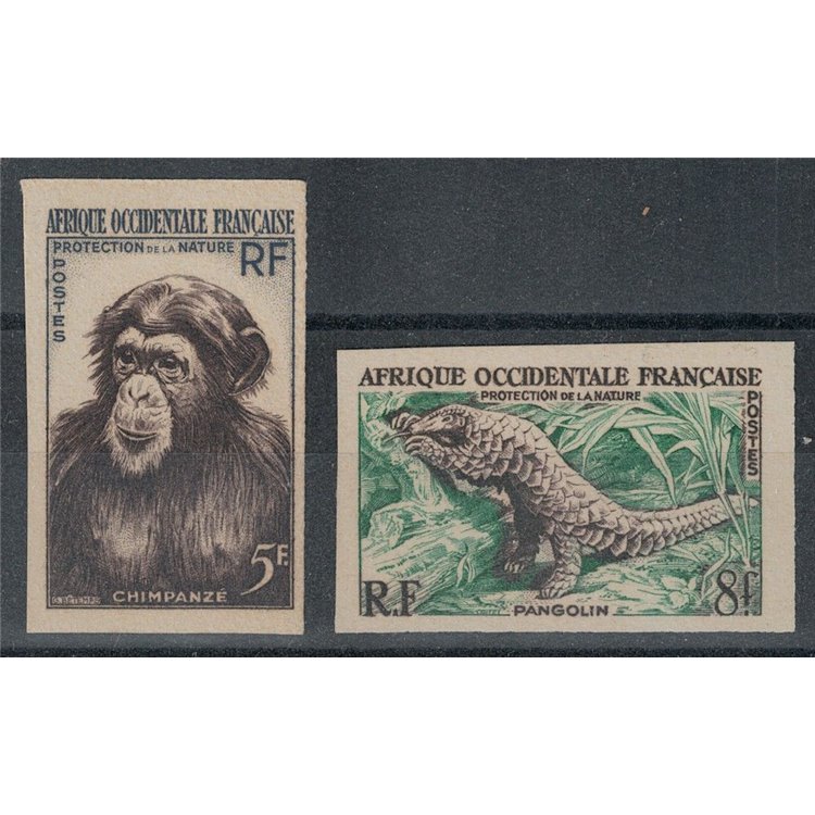 AFRICA OCCIDENTALE FRANCESE 1955 Protezione della natura 2v MH*
