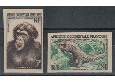 AFRICA OCCIDENTALE FRANCESE 1955 Protezione della natura 2v MH*