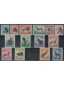 AFRICA DEL SUD 1954 Serie ordinaria, animali 14v MH*
