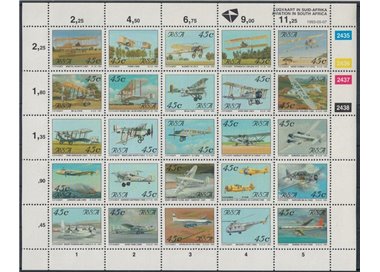 SOUTH AFRICA 1993 Aircraft 25v MNH**