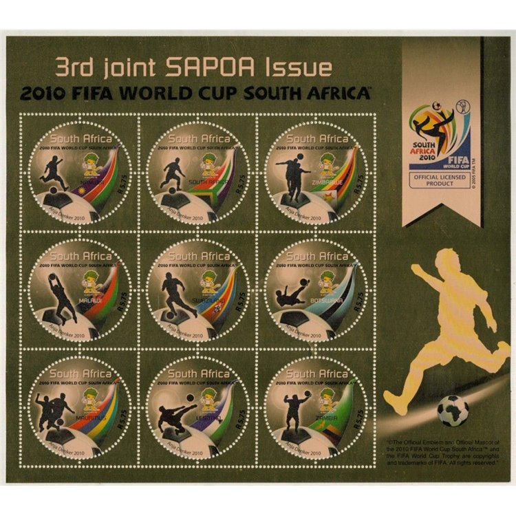 SOUTH AFRICA 2010 SAPOA, Football World Cup s/s MNH**