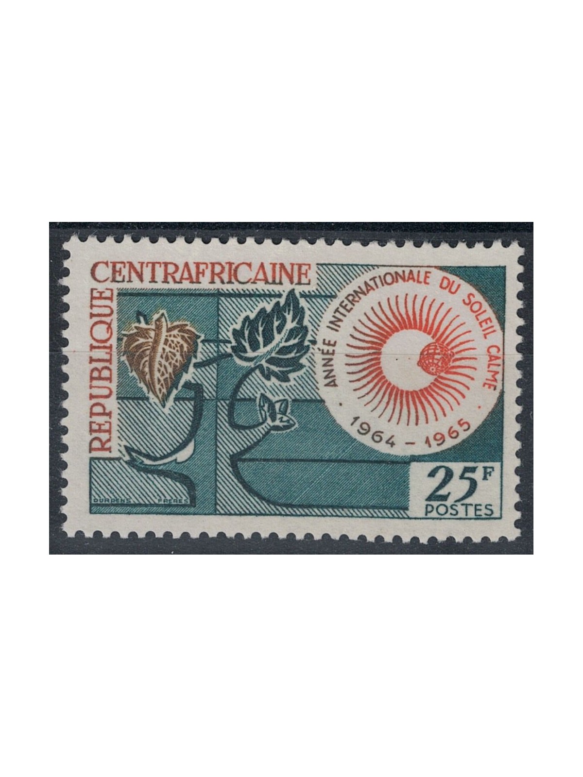 CENTRAL AFRICA 1964 International Year of the Calm Sun MNH**