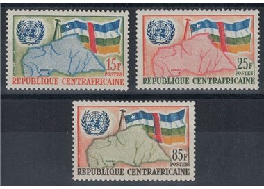 AFRICA CENTRALE 1961 Ammissione ONU 3v MNH**
