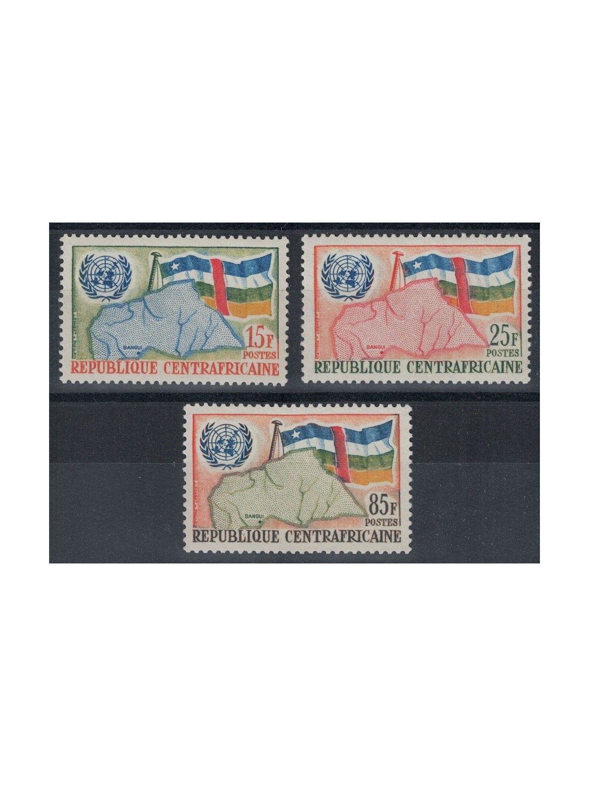 AFRICA CENTRALE 1961 Ammissione ONU 3v MNH**