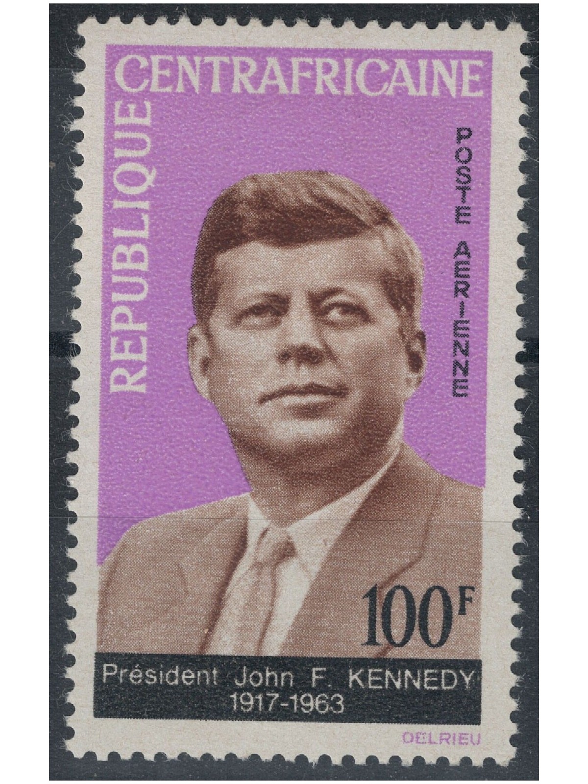 CENTRAL AFRICA 1964 John Fitzgerald Kennedy MNH**