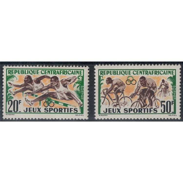 AFRICA CENTRALE 1962 Giochi sportivi africani 2v MNH**