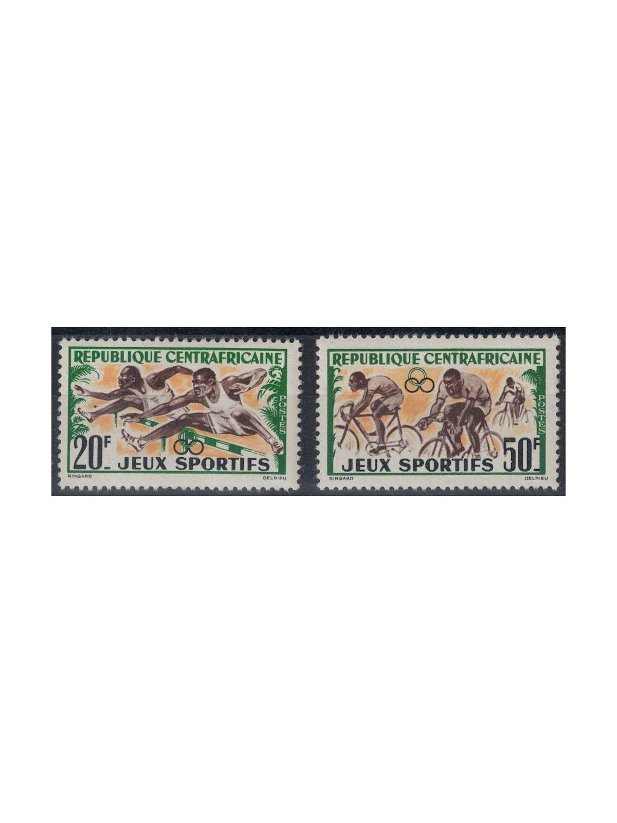 CENTRAL AFRICA 1962 African Sports Games 2v MNH**