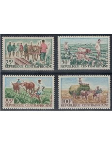 CENTRAL AFRICA 1965 Animal Traction 4v MNH**