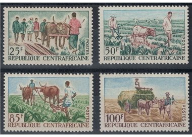 CENTRAL AFRICA 1965 Animal Traction 4v MNH**