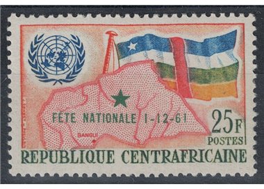 AFRICA CENTRALE 1961 Festa nazionale MNH**