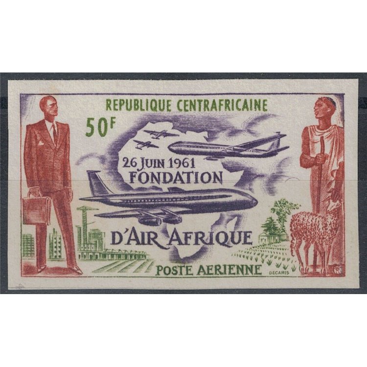 CENTRAL AFRICA 1962 Air Afrique (unperforated) MNH**