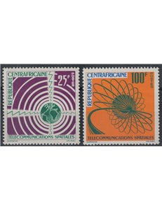 AFRICA CENTRALE 1963 Telecomunicazioni spaziali 2v MNH**