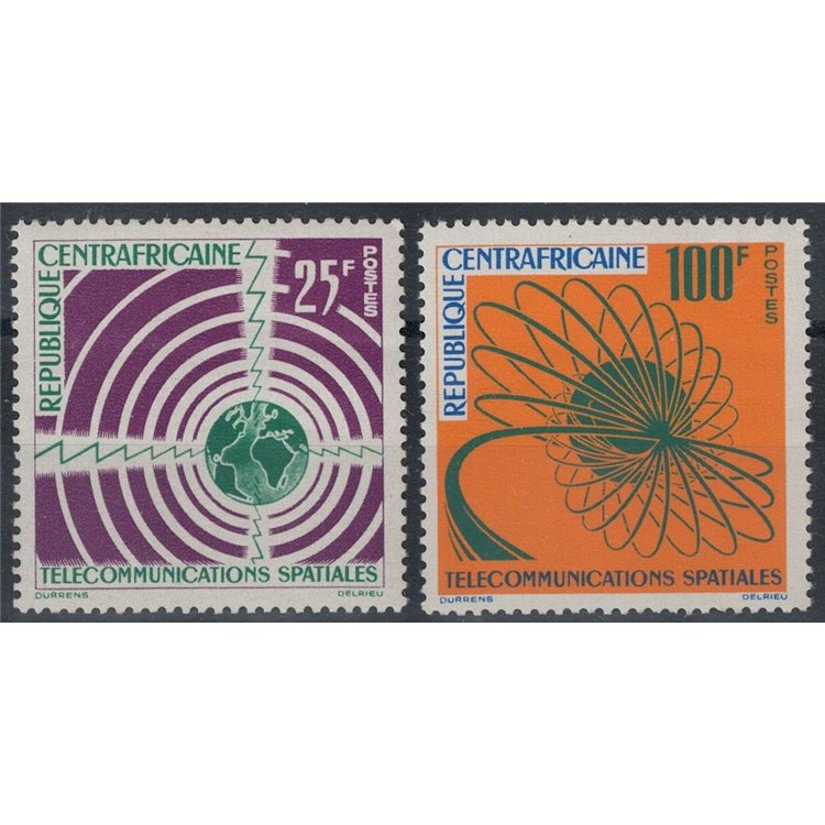 CENTRAL AFRICA 1963 Space Telecommunications 2v MNH**