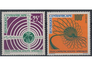 CENTRAL AFRICA 1963 Space Telecommunications 2v MNH**