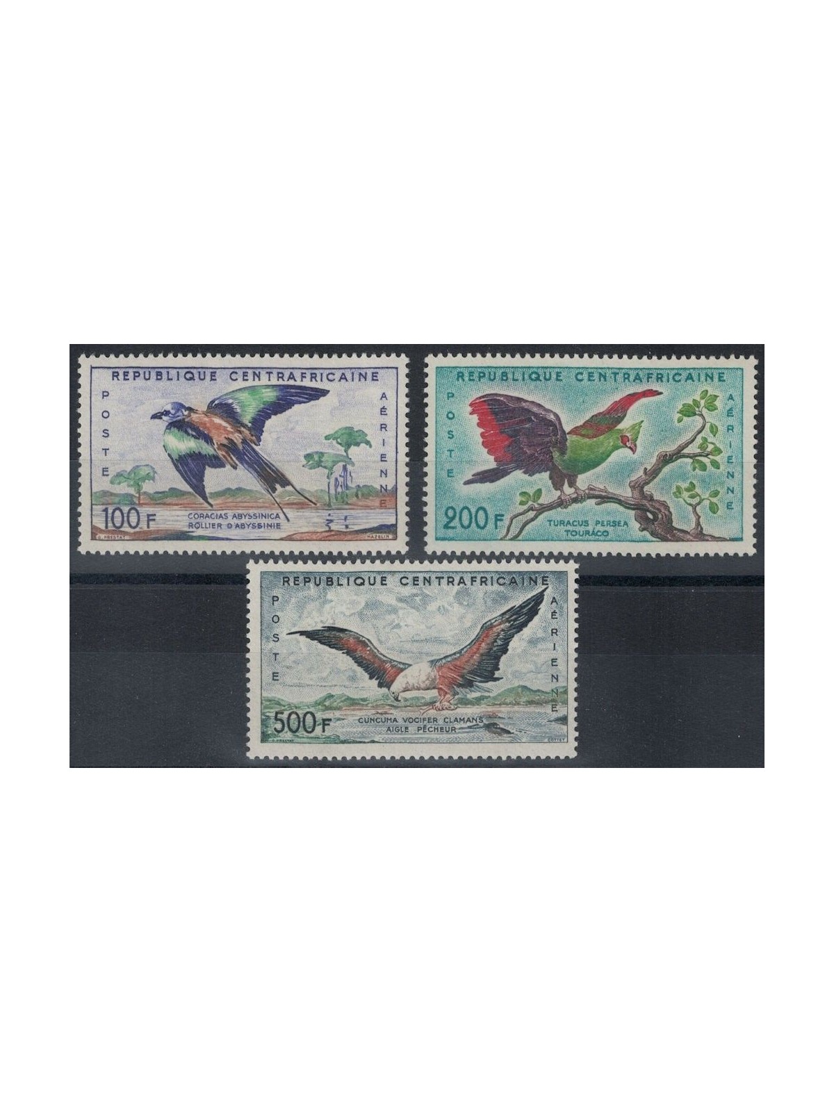 AFRICA CENTRALE 1960 Fauna, uccelli 3v MNH**