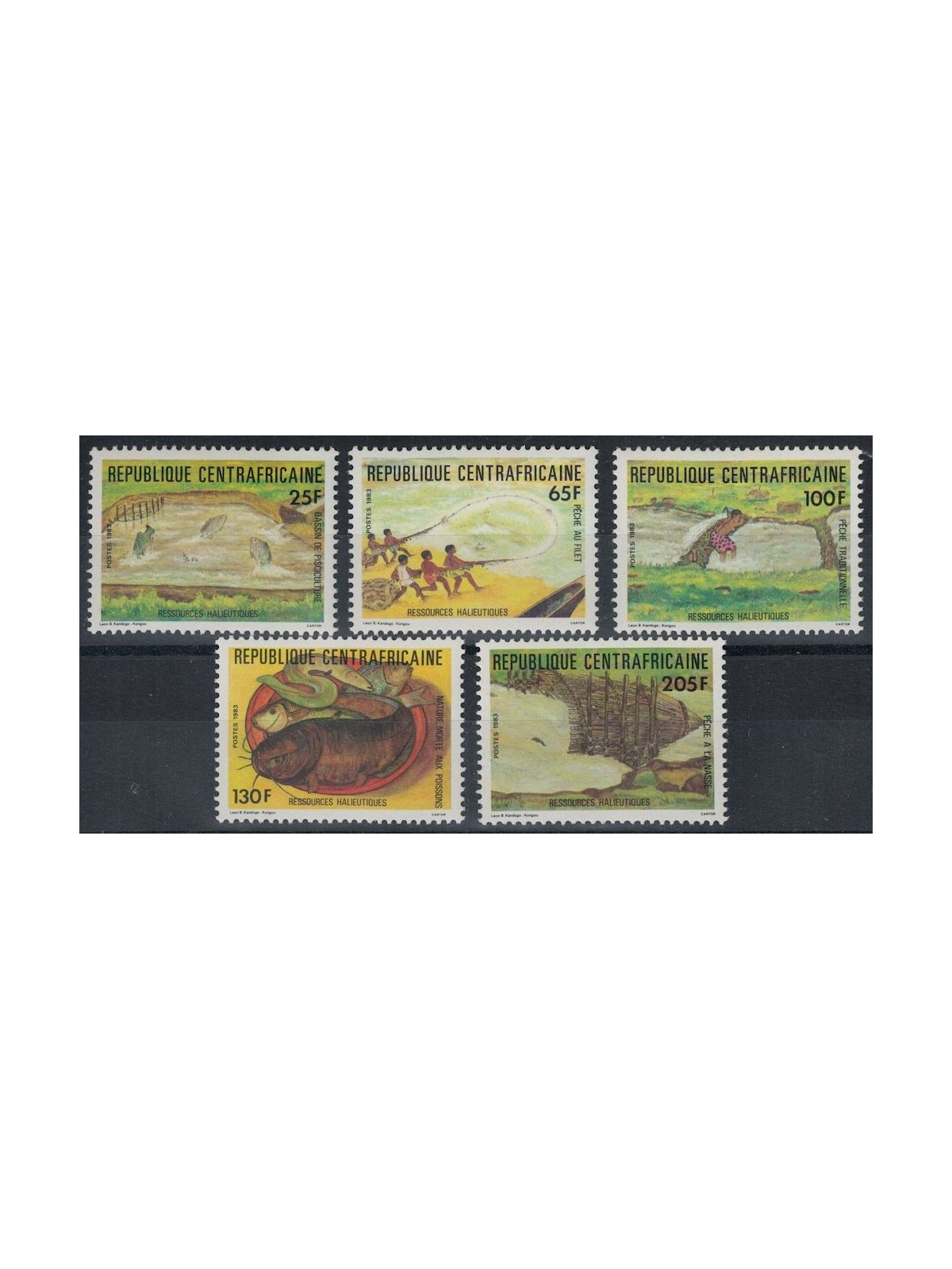 CENTRAL AFRICA 1983 World Food Day 5v MNH**