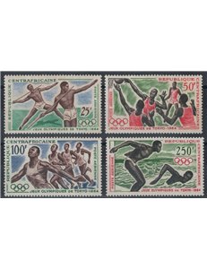 CENTRAL AFRICA 1964 Olympic Games 4v MNH**