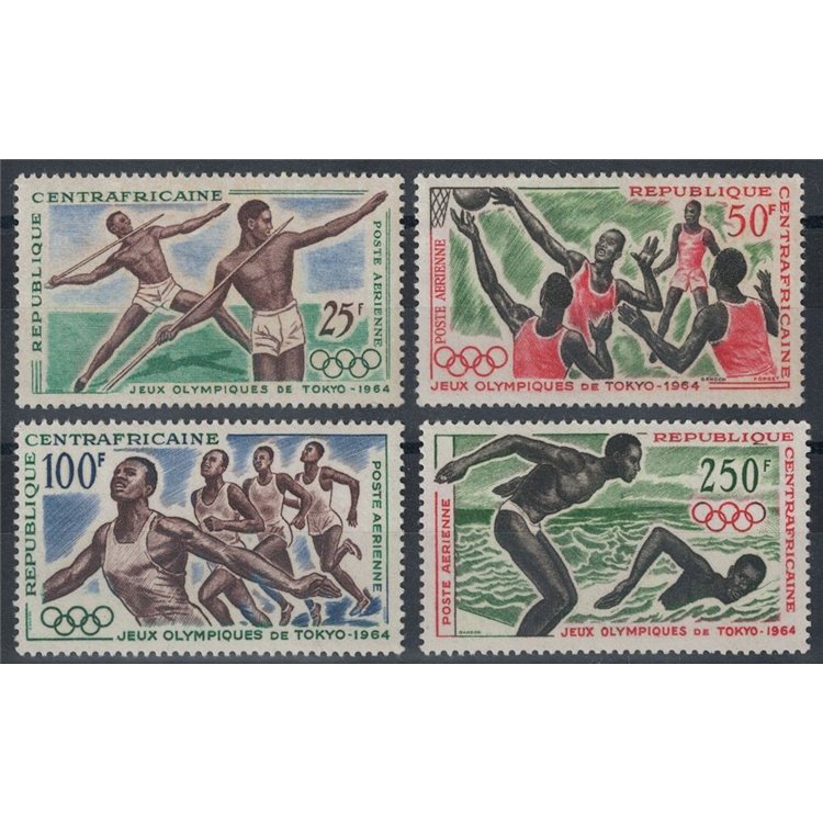 CENTRAL AFRICA 1964 Olympic Games 4v MNH**