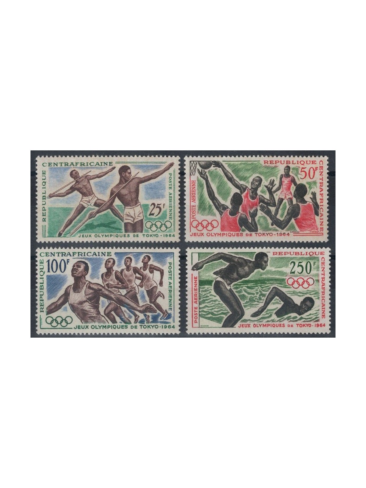 AFRICA CENTRALE 1964 Giochi olimpici 4v MNH**