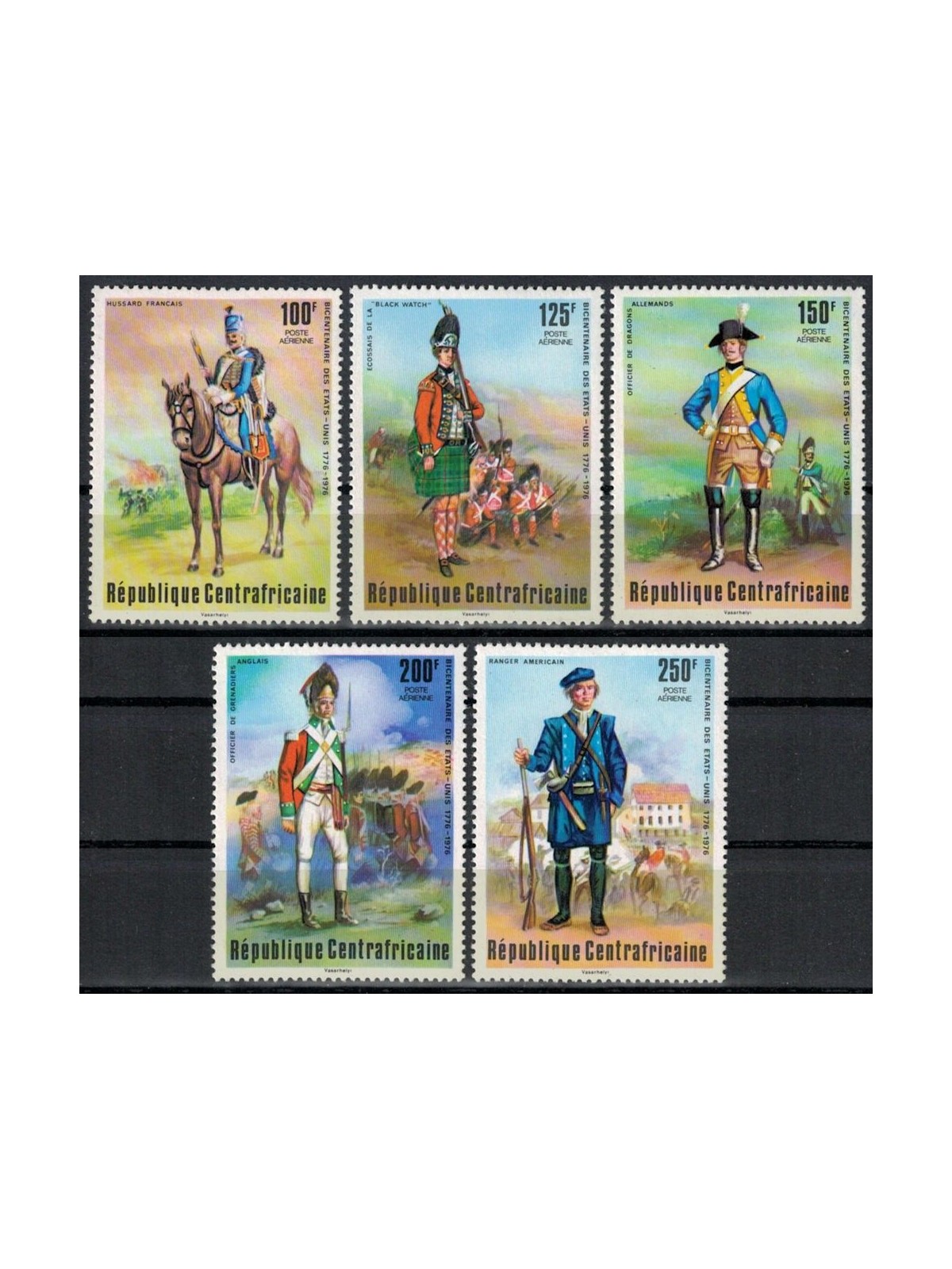 CENTRAL AFRICA 1976 Bicentenary of Independence 5v MNH**