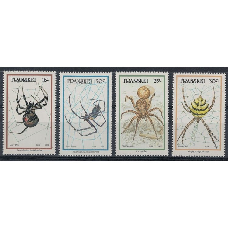 SOUTH AFRICA (TRANSKEI) 1987 Fauna, spiders 4v MNH**