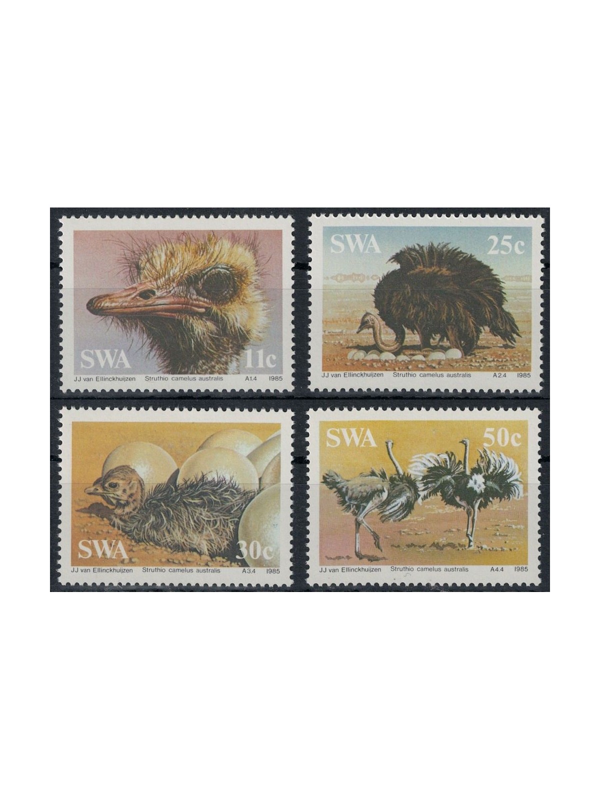 SOUTH WEST AFRICA 1985 Fauna, birds 4v MNH**