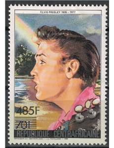 CENTRAL AFRICA 1986 Tribute to Elvis Presley (overprint) MNH**