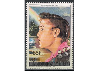 CENTRAL AFRICA 1986 Tribute to Elvis Presley (overprint) MNH**