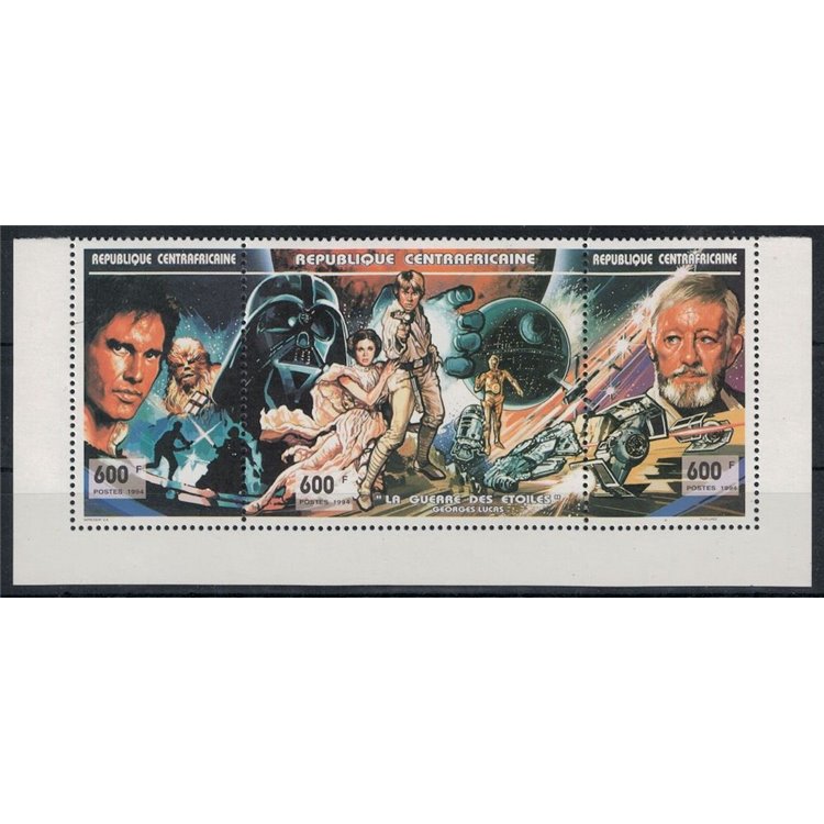 CENTRAL AFRICA 1994 Centenary of Cinema 3v MNH**