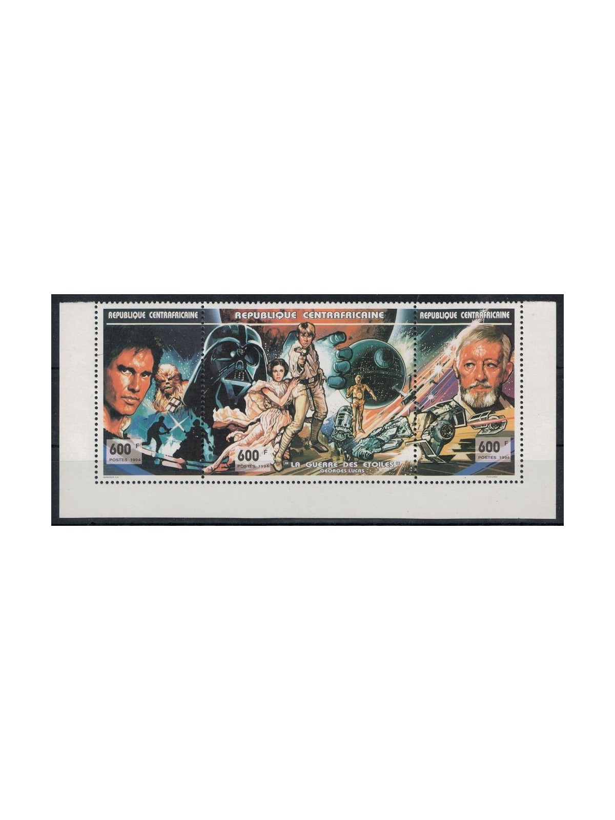 AFRICA CENTRALE 1994 Centenario del Cinema 3v MNH**