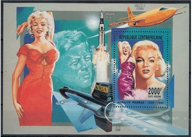 AFRICA CENTRALE 1995 Cinema (Marilyn Monroe) BF MNH**