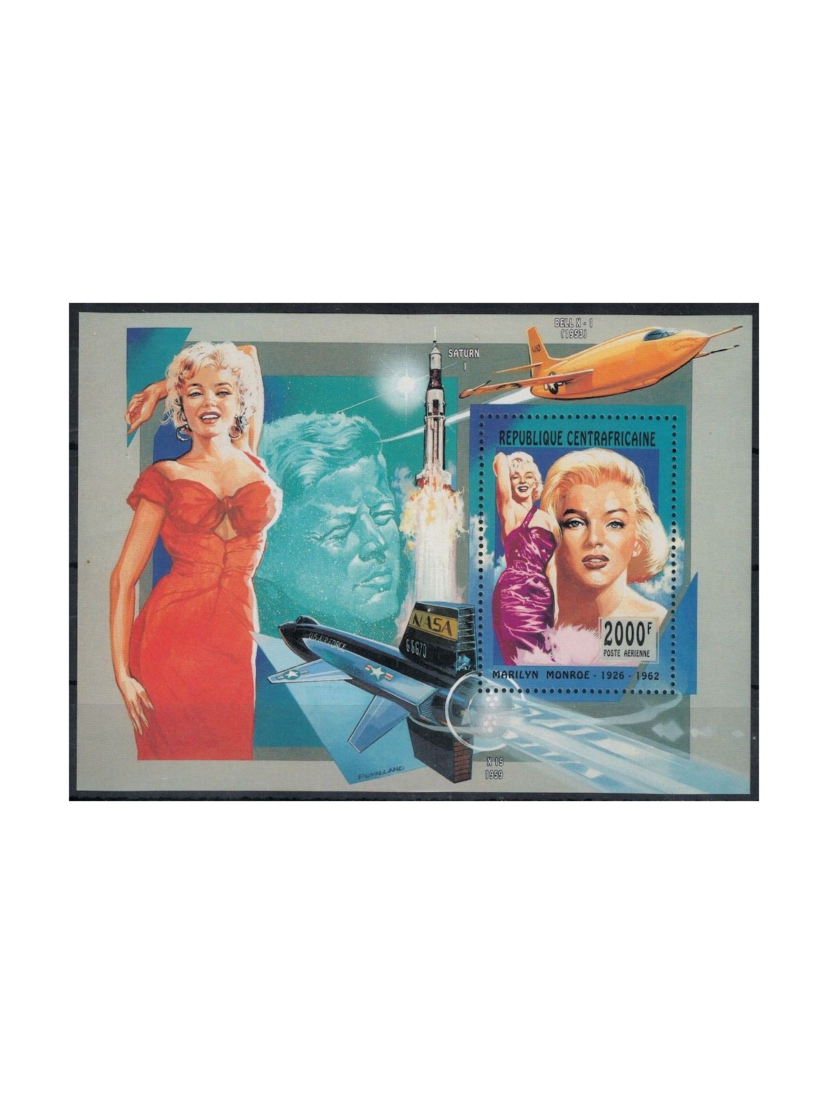 AFRICA CENTRALE 1995 Cinema (Marilyn Monroe) BF MNH**