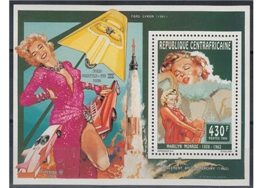 CENTRAL AFRICA 1995 Marilyn Monroe (sheet) MNH**