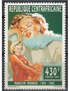 CENTRAL AFRICA 1995 Marilyn Monroe MNH**