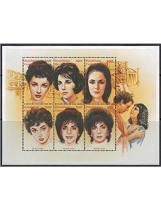 AFRICA CENTRALE 1997 Omaggio a Elizabeth Taylor 6v MNH**