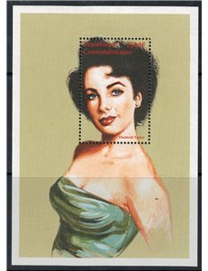 AFRICA CENTRALE 1997 Omaggio a Elizabeth Taylor BF MNH**