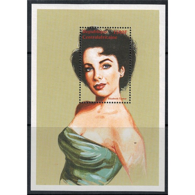 CENTRAL AFRICA 1997 Tribute to Elizabeth Taylor s/s MNH**